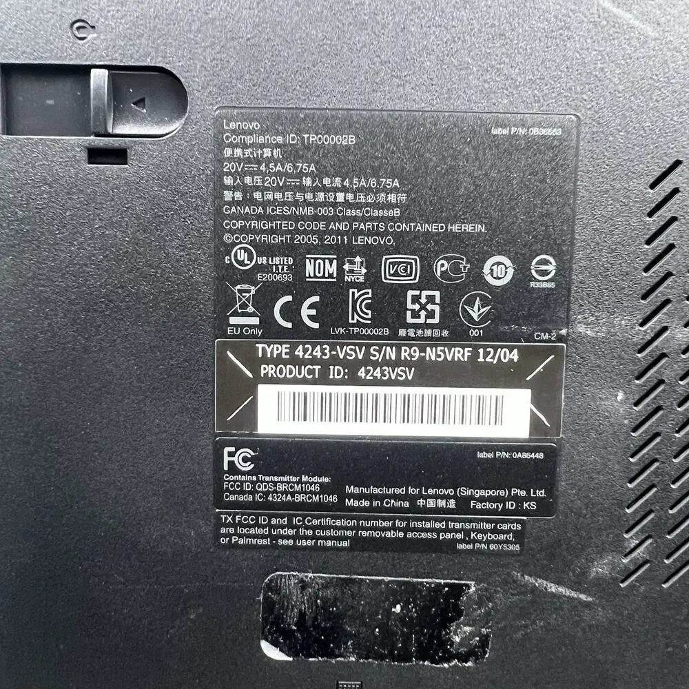 Lenovo ThinkPad T520 Intel i7-2640M 8GB 320GB HDD Win 10 w/ Charger|ELP70, READ